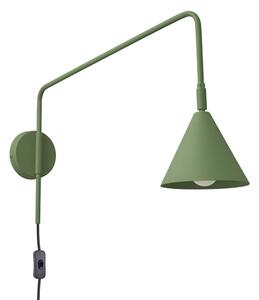 Зелена стенна лампа за контакт Zylo – Nice Lamps