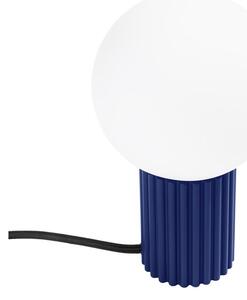 Тъмносиня настолна лампа със стъклен абажур (височина 19 cm) Orbital – Sollux