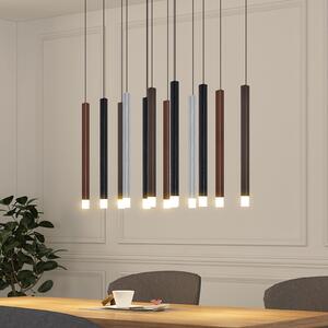 Lucande LED висящо осветително тяло Stoika, 80 cm, 16 светлини, ъглова форма, Затъмняване, Многоцветен, Дневна/трапезария, Пластмаса, Модерен