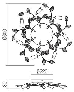 Redo 02-981 - Полилей за повърхностен монтаж TIARA 7xE14/28W/230V