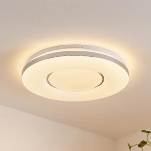 Lindby LED осветление за таван Robini, Ø 48 cm, CCT, с възможност димиране, Затъмняване, Металик, Дневна/трапезария, Метал, Модерен
