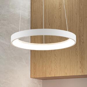 Arcchio LED висяща лампа Vivy, Ø 38 cm, бяла, метал, Затъмняване, Бял, Кухня, Метал, Модерен