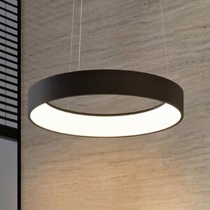 Arcchio LED висяща лампа Aleksi, Ø 60 cm, черна, метал, CCT, Затъмняване, Черен, Кухня, Метал, Модерен