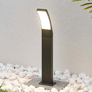 Lindby Ilvita LED стенна лампа, 60 cm, антрацит, метал, IP54, Черен, Алуминий, Модерен