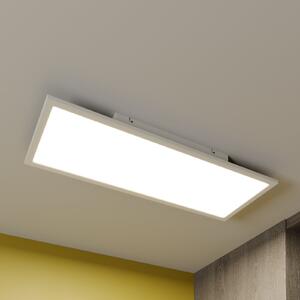 Lindby LED панел Luay, 80 x 30 cm, бял, 3000-6000K, Затъмняване, Бял, Кухня, Пластмаса, Модерен
