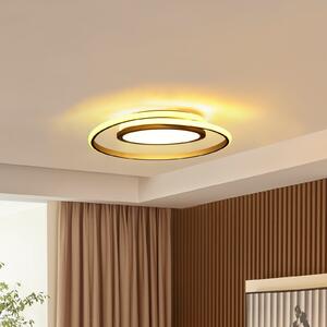 Lucande LED лампа за таван Noud, 49 cm, сребриста, алуминиева, с възможност за, Затъмняване, Металик, спалня, Метал, Модерен