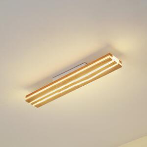 Lucande LED осветление за таван Silja, дърво, 100 cm, 3000K, Дърво, Дневна/трапезария, Дървесина, Модерен