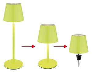 Globo 58488NG-LED Сензорно димируема акумулаторна външна настолна лампа VANNIE 3W/5V IP54 1800mAh зелена