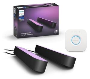 Philips - комплект от 2 димируеми LED RGB настолни лампи Hue PLAY WACA 6W/230V + Hue Bridge