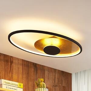 Lindby LED осветление за таван Feival, 73 cm, ръждиво/златисто, с възможност за, Затъмняване, Кафяв / ръждив, Дневна/трапезария, Метал, Модерен
