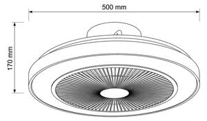 BRILAGI - LED димируем таванен вентилатор LED/38W/230V 50 см бял/кафяв + дистанционно управление