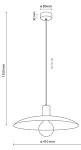Пендел ASTRA 1xE27/15W/230V Ø 41 см черен