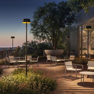 KLEWE LED соларна лампа SUNDRESS антрацит 250 см шип за земята IP65, Черен, Алуминий, Модерен, Соларно осветление