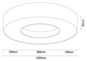 LED таванно осветително тяло LED/100W/230V 3000/4000/6500K Ø 100 см бяло