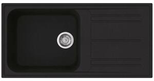 Кухненска мивка Smeg LZ150A2, 100 см, Материал против надраскване, Лесен за почистване, Черен