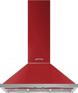 Абсорбатор SMEG Portofino KPF9RD, 275W, А+, 781 м3/ч, 3 скорости, 3 филтъра, Антивъзвръщателен клапан, Инокс, LED, Червен