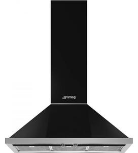 Абсорбатор SMEG Portofino KPF9BL, 275W, А+, 781 м3/ч, 3 скорости, 3 филтъра, Антивъзвръщателен клапан, Инокс, LED, Черен