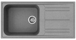 Кухненска мивка Smeg LZ150CT, 100 см, Материал против надраскване, Лесен за почистване, Сив