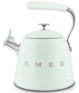Свирещ чайник Smeg CKLW2001PG, 2.3 л, Индукция, Ненагряваща се дръжка, Стомана, Пастелно зелен