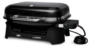 Електрическо барбекю Weber Lumin WB92010979DL, 2200W, 315C, 49x33 см, Емайлирани с порцелан чугунени скари, Автентичен барбекю вкус, Черен
