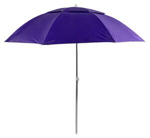 Плажен чадър Muhler YL1039, 200x200 см, UV защита, Стоманена рамка, Регулируем наклон, Лилав