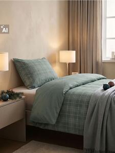 Sinsay - Спален комплект с кариран десен - тъмнозелено