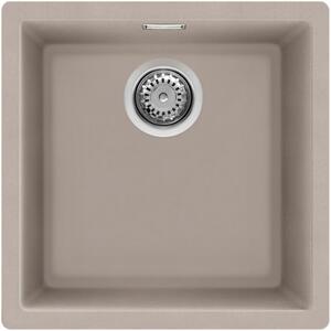 Кухненска мивка за под плот SMEG Quadra VZP45DV, 45 см, Антибактериална, Устойчива на надраскване и UV, Гълъбовосиво