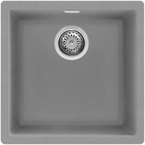 Кухненска мивка за под плот SMEG Quadra VZP45CT, 45 см, Антибактериална, Устойчива на надраскване и UV, Сив