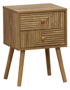 Нощно шкафче Historic с 2 чекмеджета, цвят естествено дърво 37.5x32x54см