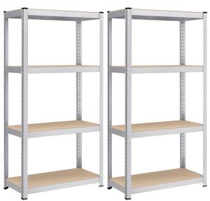 Комплект от 2 метални рафта Songmics Черен 520 кг 40 x 80 x 160 см
