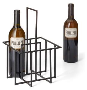 PHILIPPI Метална кошница / стойка за вино “CUBO“ - черна