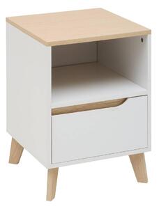 Нощно шкафче 5five Luma, MDF, Бяло, 55 cm
