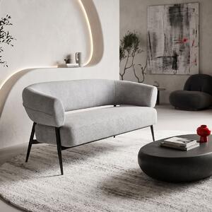 Двуместен диван „Luvina“, черен, 71x145x73 см