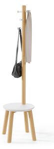 UMBRA Закачалка със стол “PILLAR STOOL“ - цвят бял / натурален