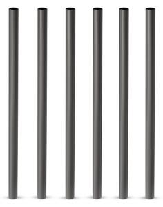 VISKI Коктейлни сламки “LowBall GunMetal“ - 6 бр, черни
