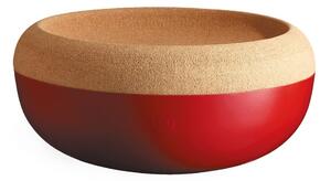 EMILE HENRY Керамична купа / фруктиера с корков капак "LARGE STORAGE BOWL" - Ø 36 см. - цвят червен