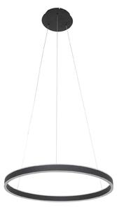 Steinhauer LED висящо осветление Ringlux Ø 60cm 2 светлини черно, Затъмняване, Черен, Дневна/трапезария, Метал, Модерен