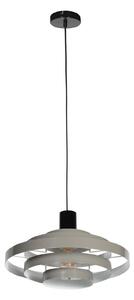 Steinhauer Висяща лампа Halo Cirque, сива, метал, Ø 50 cm, E27, Затъмняване, Сив, Дневна/трапезария, Метал, Модерен