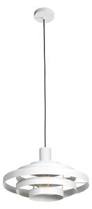 Steinhauer Висяща лампа Halo Cirque, бяла, метал, Ø 50 cm, E27, Затъмняване, Бял, Дневна/трапезария, Метал, Модерен