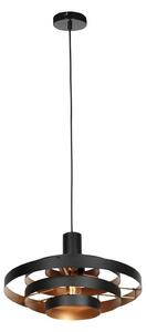 Steinhauer Висяща лампа Halo Cirque, черна, метал, Ø 50 cm, E27, Затъмняване, Черен, Дневна/трапезария, Метал, Модерен