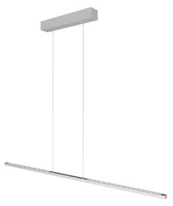 Steinhauer LED висяща лампа Bande, 150 cm, нагоре/надолу, стомана, CCT, димер, Затъмняване, Металик, Дневна/трапезария, Метал, Модерен