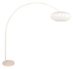 Steinhauer Степенна лампа Sparkled Light крем/бяла, 240 см, коприна, Затъмняване, Бежов, Дневна/трапезария, Метал, Модерен