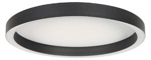 Steinhauer LED плафон Ringlux, черен, Ø 40 cm, метал, 2700 K, Затъмняване, Черен, Дневна/трапезария, Метал, Модерен