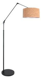 Steinhauer Степен лампа Prestige Chic черно/кафяво, височина 250 cm, корк, Затъмняване, Черен, Дневна/трапезария, Метал