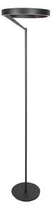 Steinhauer LED стояща лампа Mykty, черна, височина 170 cm, метал 2-flg. CCT, Затъмняване, Черен, Дневна/трапезария, Метал, Модерен