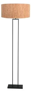 Steinhauer Светило Stang, черно/кафяво, височина 160 cm, корк, Затъмняване, Черен, Дневна/трапезария, Метал, Модерен