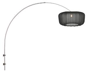 Steinhauer Стенна лампа Sparkled Light 4403ST, стомана/черен найлон, E27, Металик, Дневна/трапезария, Метал, Модерен