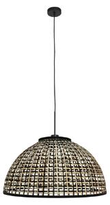 Steinhauer Висяща лампа Sparkled Light 4477ZW, плетена от бамбук, Ø 60 см, Затъмняване, Черен, Дневна/трапезария, Бамбук