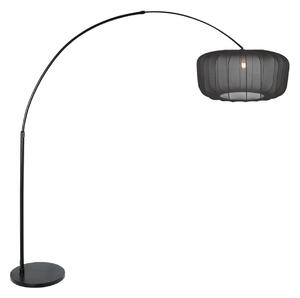 Steinhauer Свещник с извита основа Sparkled Light, черен/черен найлон, 240 см, Черен, Дневна/трапезария, Метал, Модерен