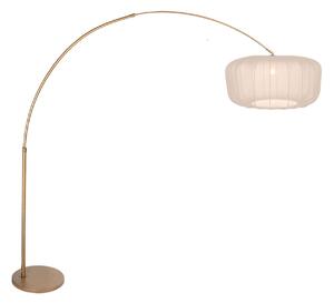 Steinhauer Светило с извита стойка Sparkled Light, бронз/крем, 240 см, Бронзов / античен месинг, Дневна/трапезария, Метал, Модерен